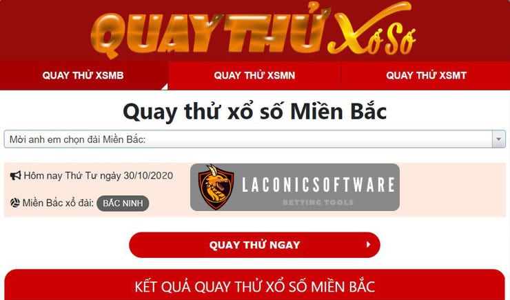 Phần mềm quay thử xổ số 3 miền online chuẩn xác cao