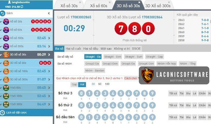Phần mềm Lotto online hay được dân cược sử dụng gọi số Loto