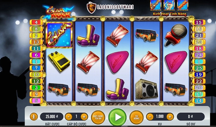 Hướng dẫn cách chơi Glam Rock Slot