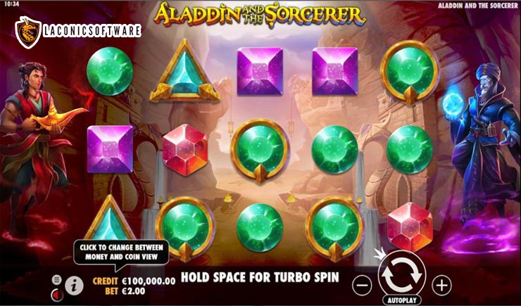 Cách chơi Aladdin and the Sorcerer Slot